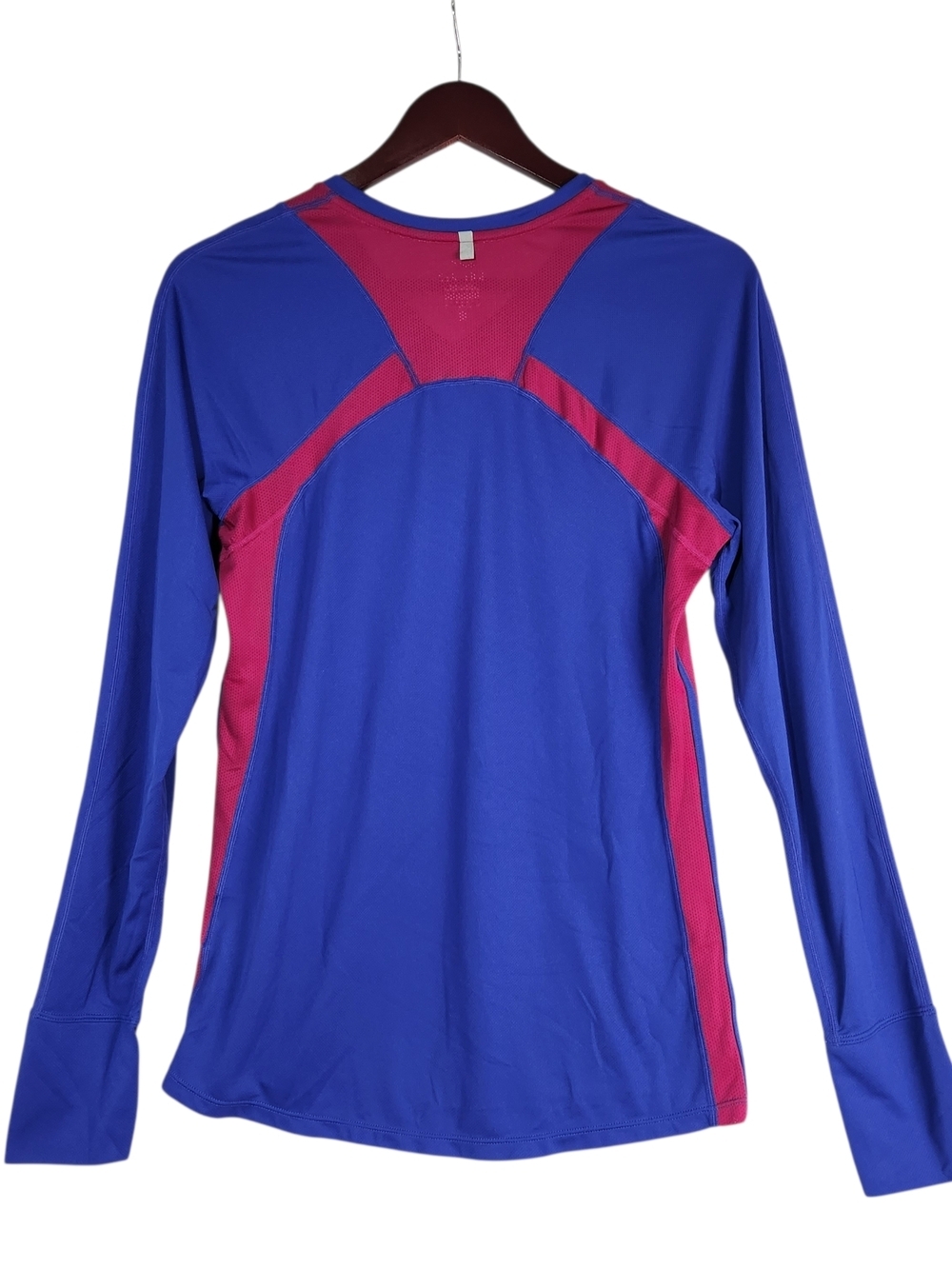 Nike Dri-FIT Running Top Women’s Med Blue Pink Long Sleeve Athletic Shirt Light - Picture 6 of 13